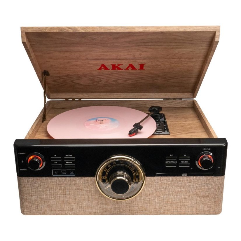 Gramofon AKAI ATT-300CC dřevo