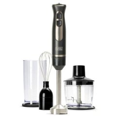 Tyčový mixér s příslušenstvím Black+Decker BXHBA800E černý-nerez