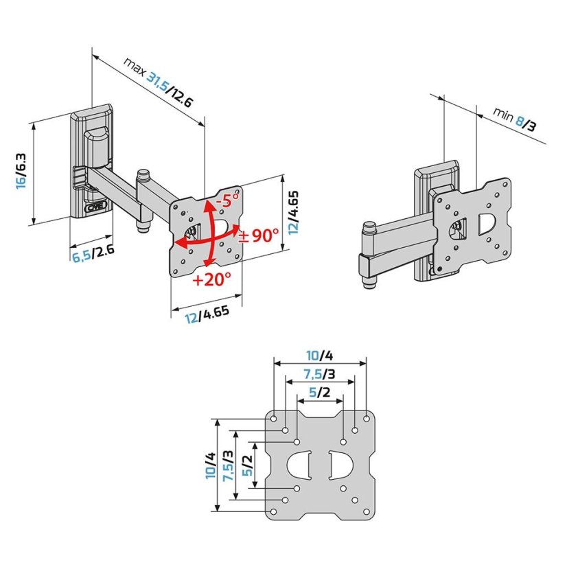 Držák TV Meliconi Flatstyle EDR100 580460 černý