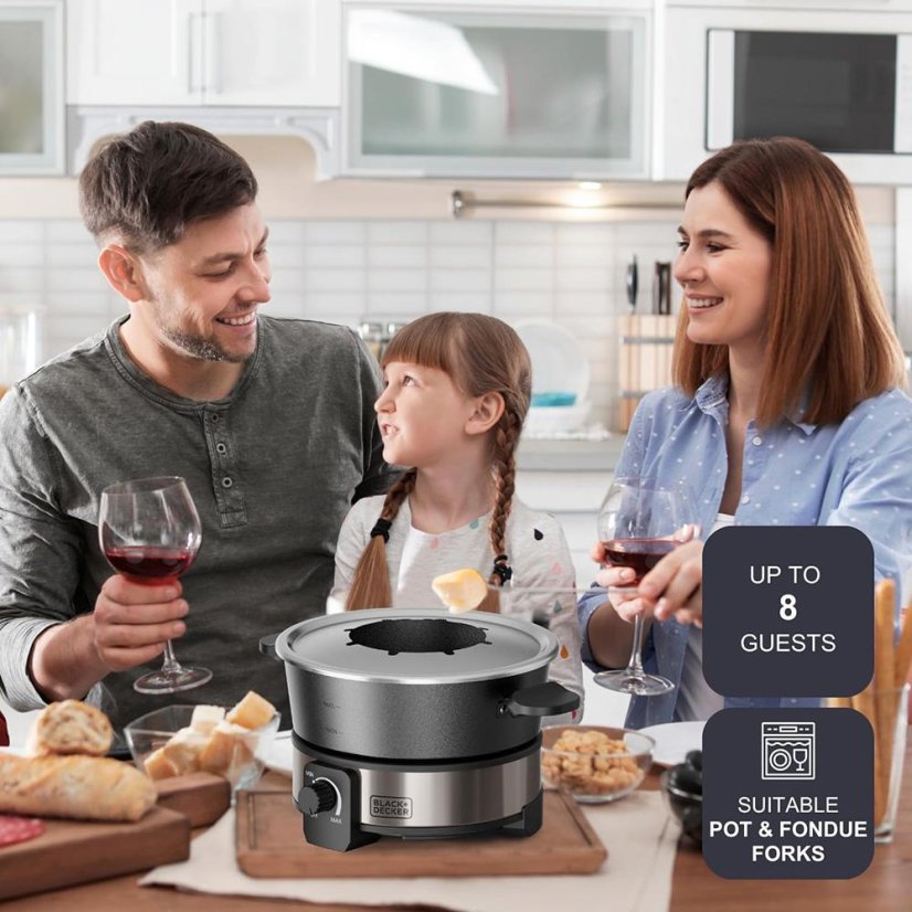 Fondue set Black+Decker BXFC1000E nerez ocel/černá