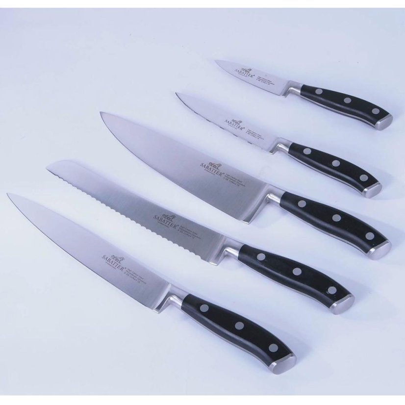 Blok na nože + 5 nožů Lion Sabatier International 663880 TOLEDE hnědý