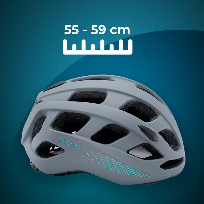 Cyklistická helma Cecotec 7346 šedá S-M