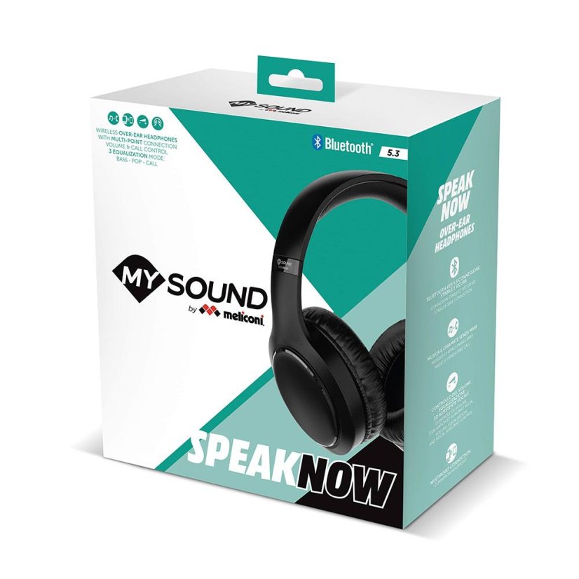 Bezdrátová sluchátka Meliconi SPEAK NOW BT 5.3, 497408 černé