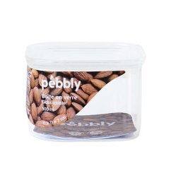 Skleněná dóza na jídlo Pebbly PKV-043, 500 ml