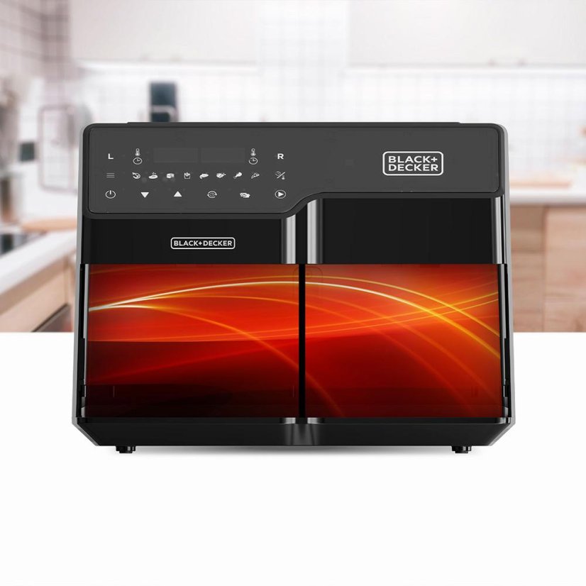 Horkovzdušná fritéza Black+Decker BXAF9000E černo-stříbrná