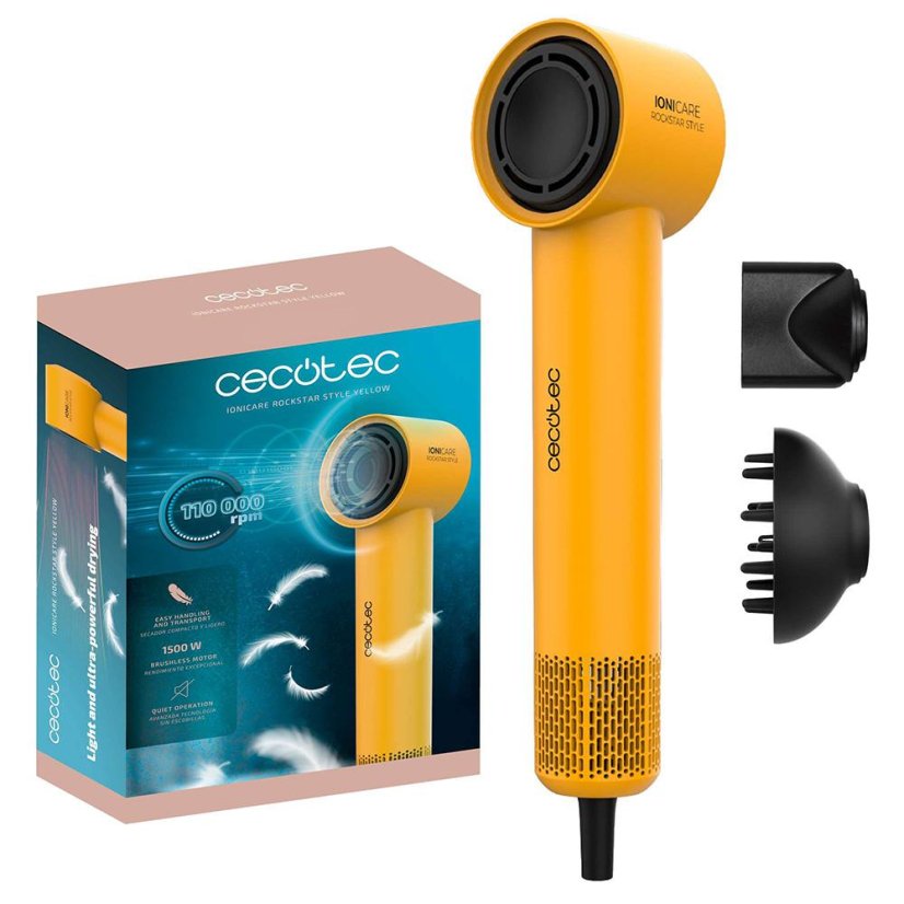 Fén na vlasy Cecotec IoniCare RockStar Style Black 100836 žlutý