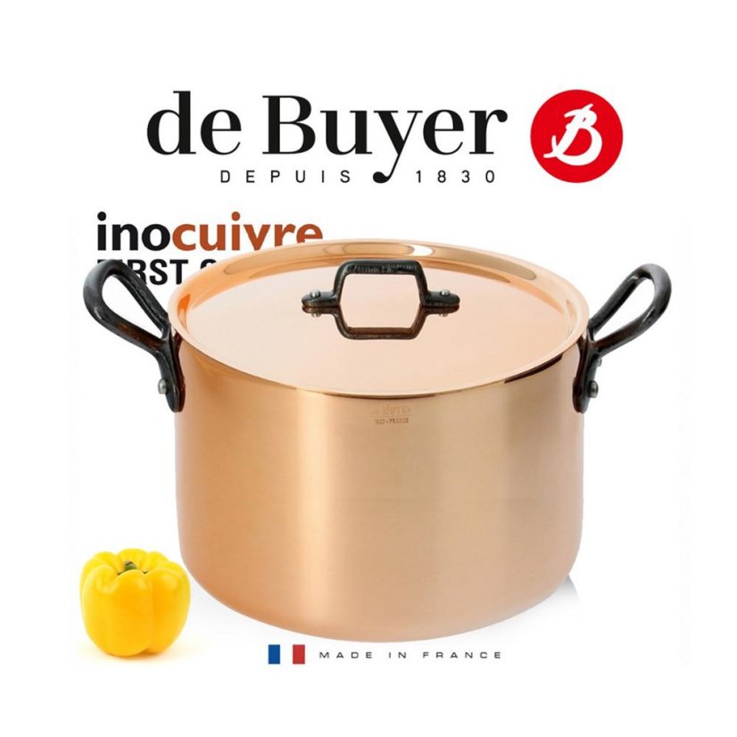Hrnec s pokličkou vysoký de Buyer Inocuivre 6467.24, 24 cm