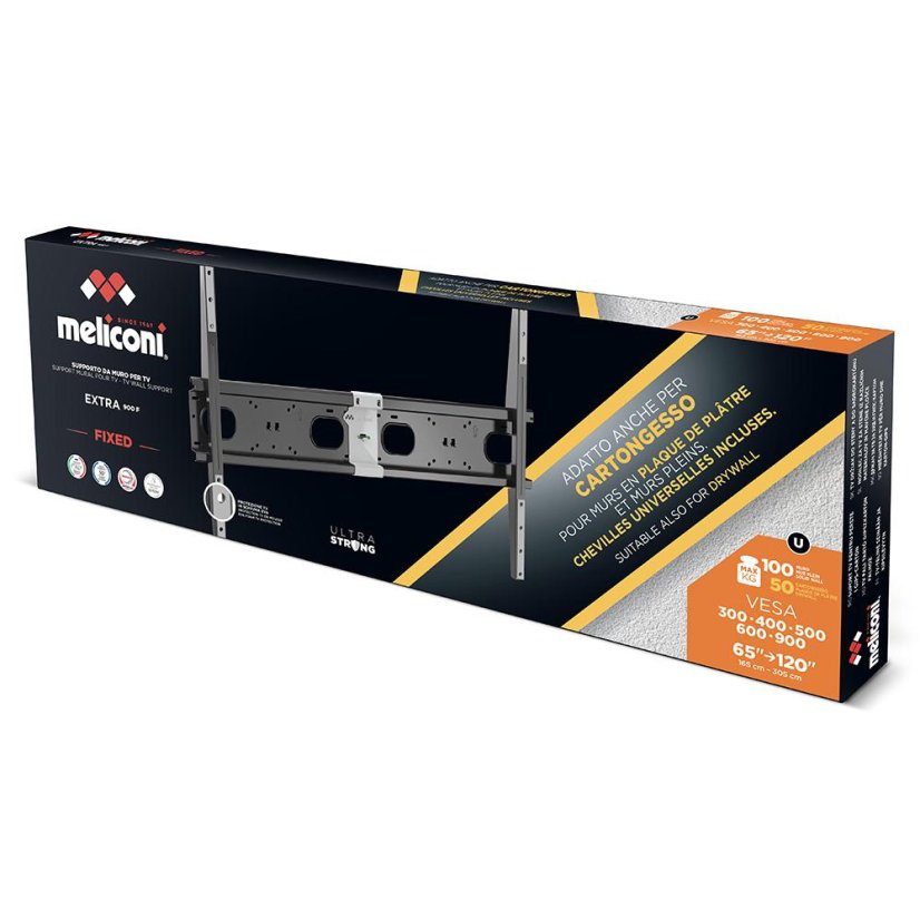 Fixní TV držák (zeď/sádrokarton) Meliconi Extra 900F CG 480818 černý