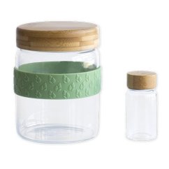 Sada skleněných dóz 2 ks Pebbly PKV-031, 700 a 50 ml