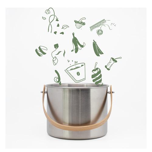 Kompostér Pebbly NBA233 nerez