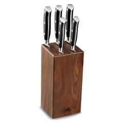 Blok na nože + 5 nožů Lion Sabatier International 663880 TOLEDE hnědý