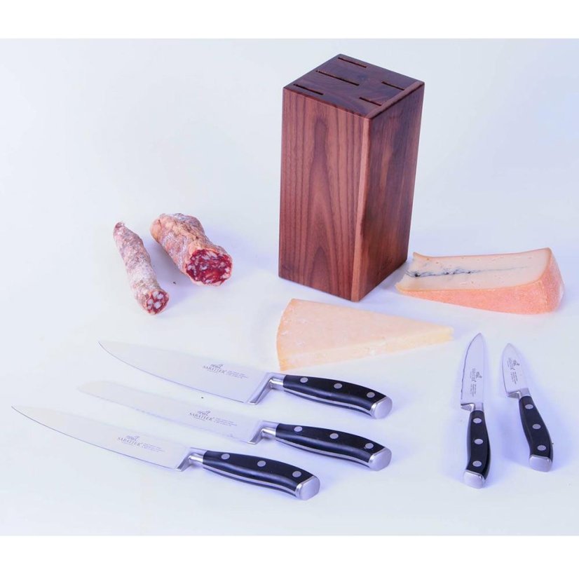 Blok na nože + 5 nožů Lion Sabatier International 663880 TOLEDE hnědý