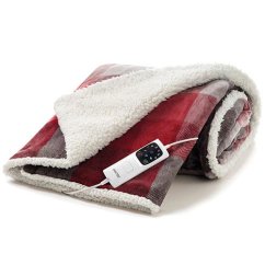 Vyhřívací deka Imetec Adapto Tartan 16715 červená