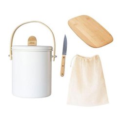 Kompostérový set Pebbly NBA193, 4,5 l krémový