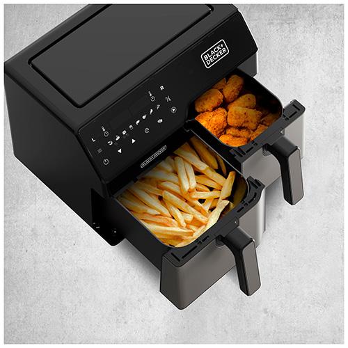 Horkovzdušná fritéza Black+Decker BXAF9000E černo-stříbrná