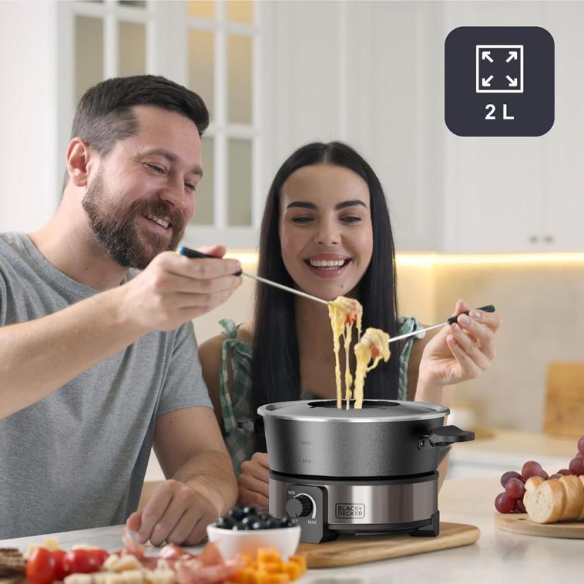 Fondue set Black+Decker BXFC1000E nerez ocel/černá