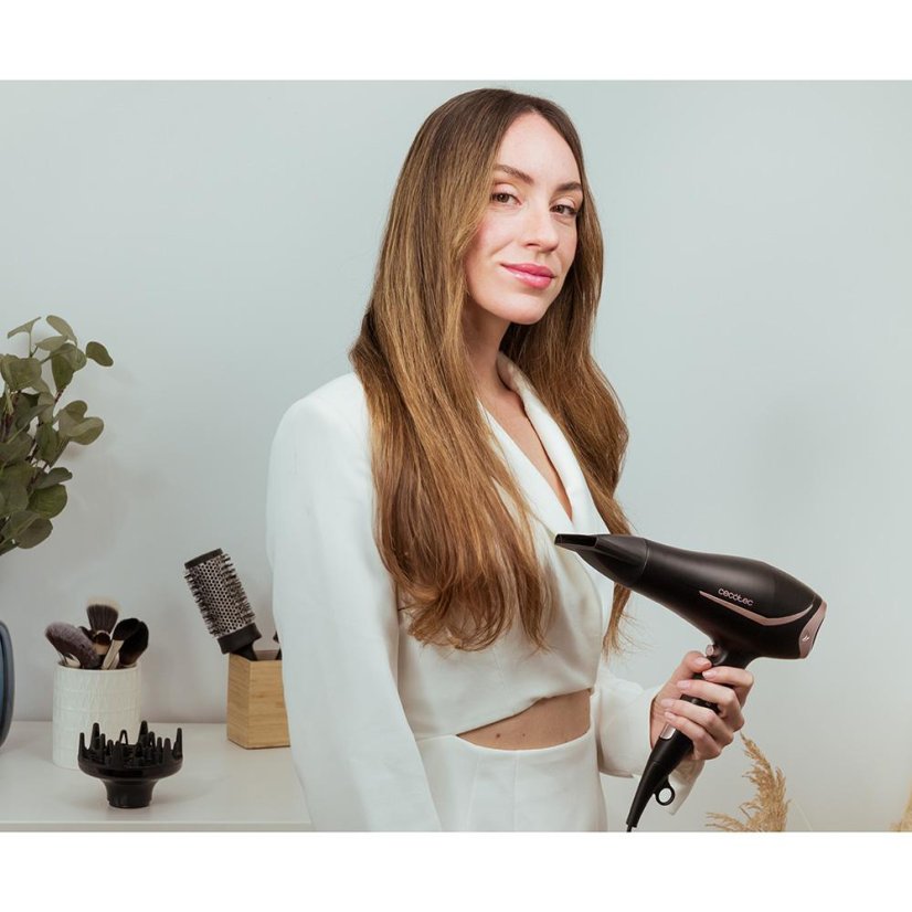 Fén na vlasy Cecotec Bamba Ionicare Elegance 4398 černo-růžový