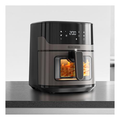 Horkovzdušná fritéza Black+Decker BXAF6500E černo-stříbrná