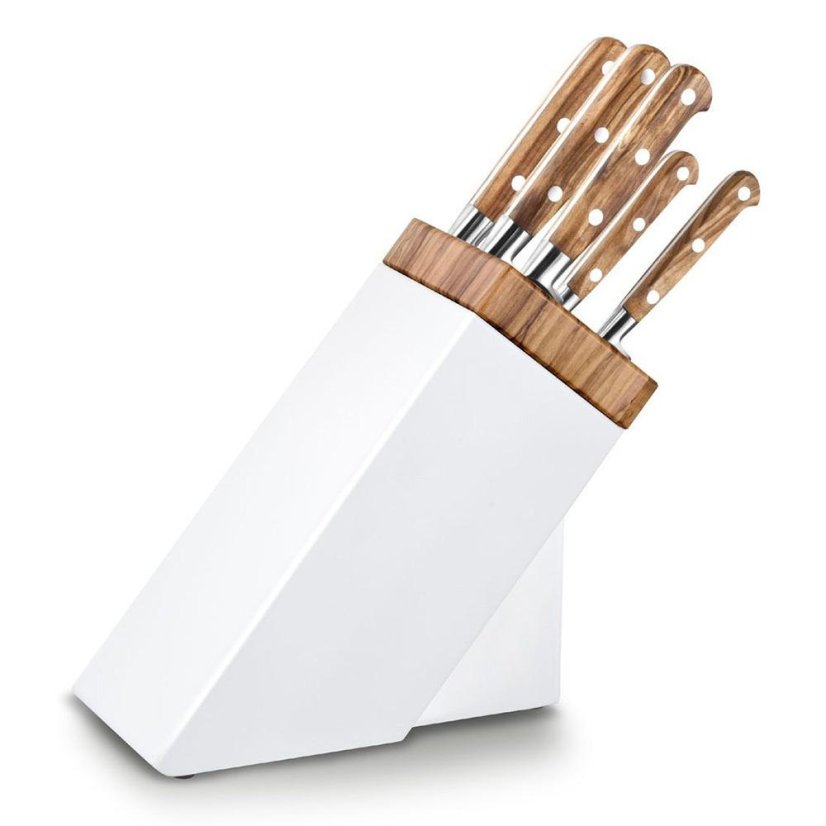 Blok na nože Lion Sabatier + 5 nožů 664288 ARLES bílý