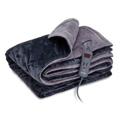 Vyhřívací deka Solac Reikiavik single CT8607 šedo-černá