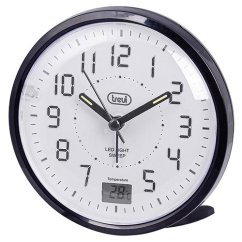 Analogový budík s ukazatelem teploty Trevi SL 3P27 BK černý