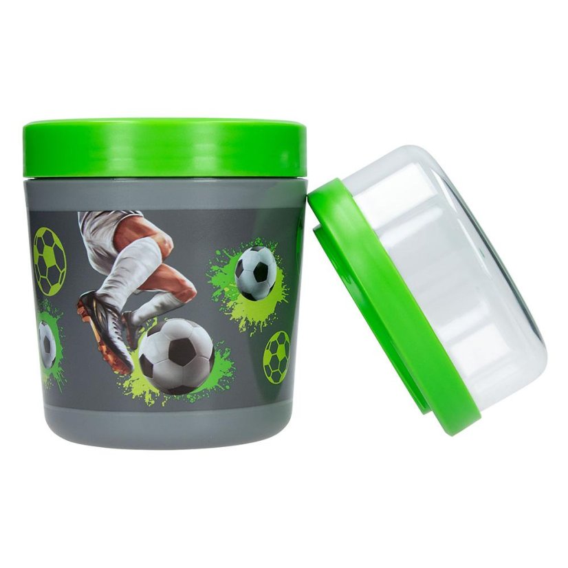 Dvoudílný kelímek na Müsli Action World, fotbalový motiv