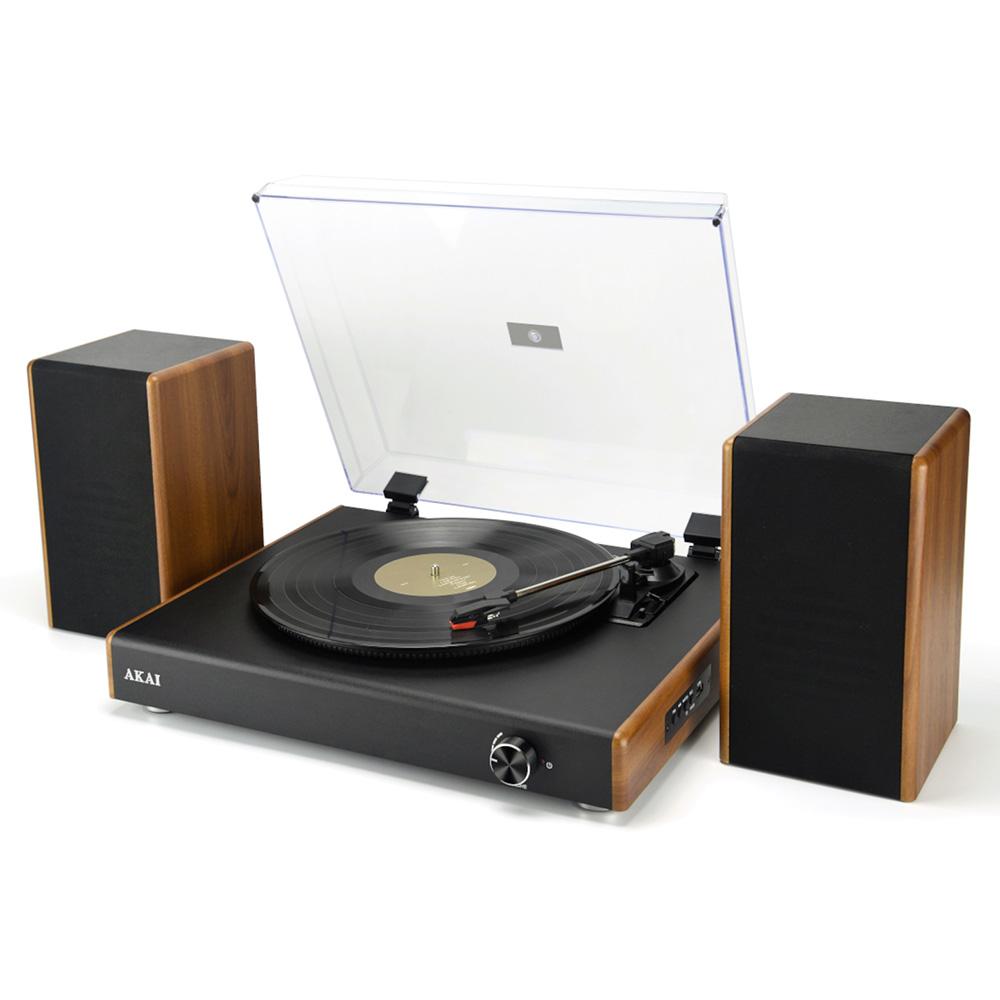 Gramofon s reproduktory AKAI ATT-240SP černý-dřevo